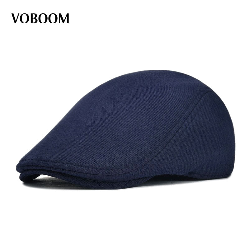 Navy Blue Soft Beret Flat Cap