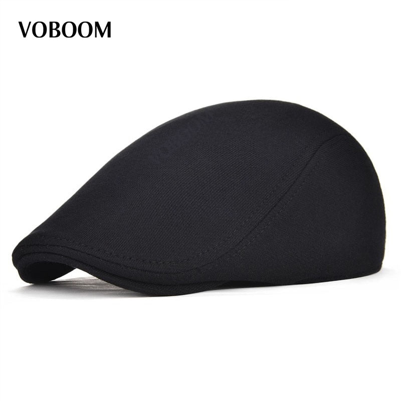 Cotton Soft Beret Flat Cap