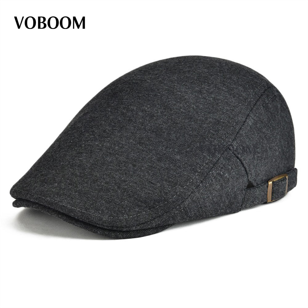 Dark Grey Flat Ivy Cap