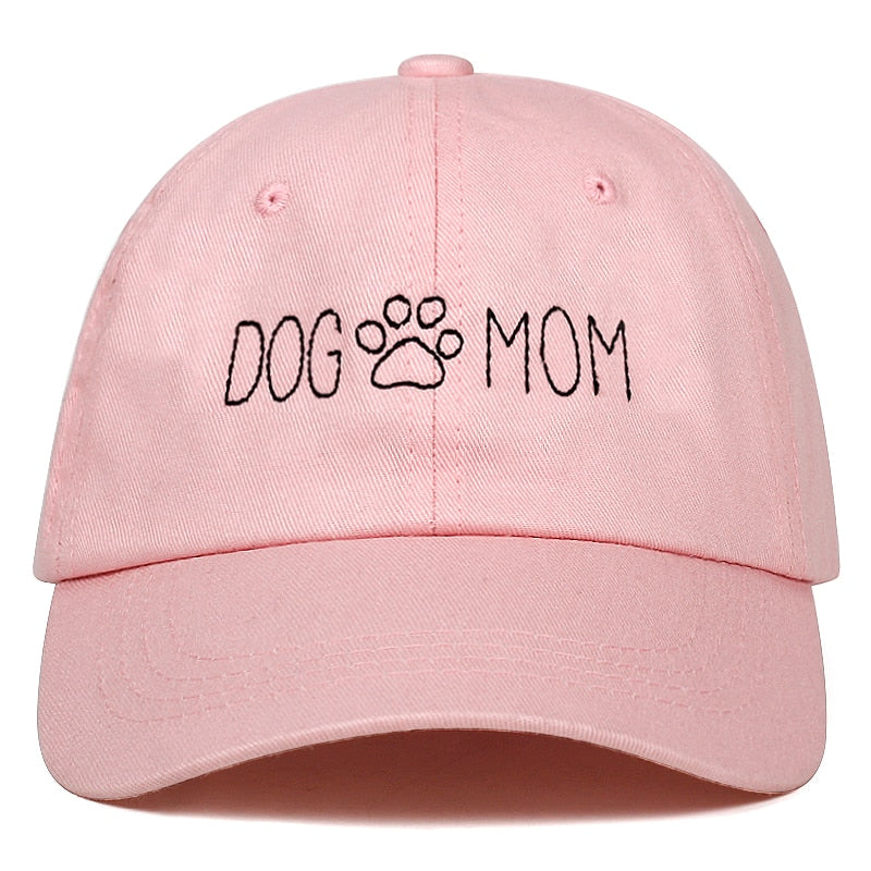 High quality DOG MOM Letter embroidery Snapback Cap