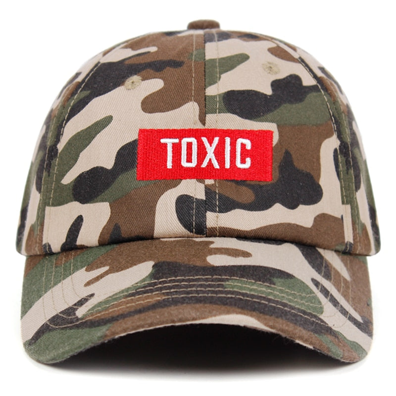 TOXIC Hat 100% Cotton Letter Design Embroidered Dad Hat