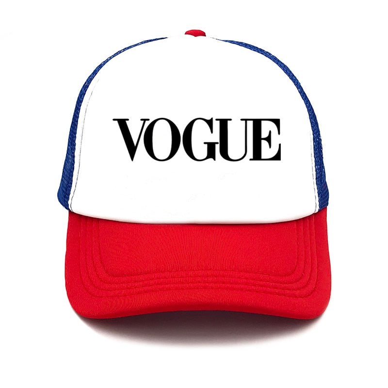 fashion VOGUE print Unstructured summer cap