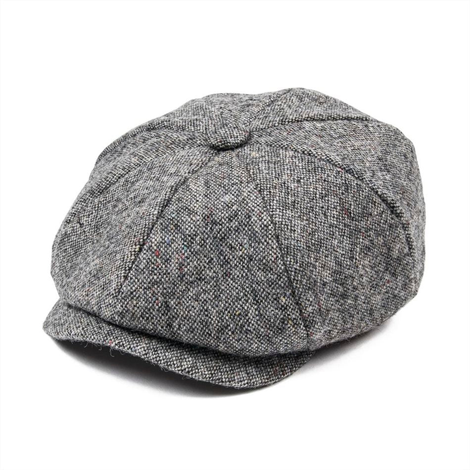 Woollen Tweed Newsboy Cap